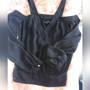 Bebe, black, cold shoulder top